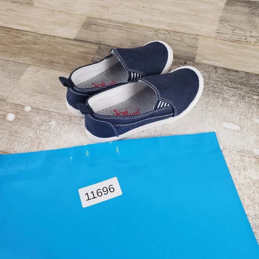 Jellypop Carlin Kids Shoes Sz 12 M Navy White Slip On Elastic Gore Sneakers